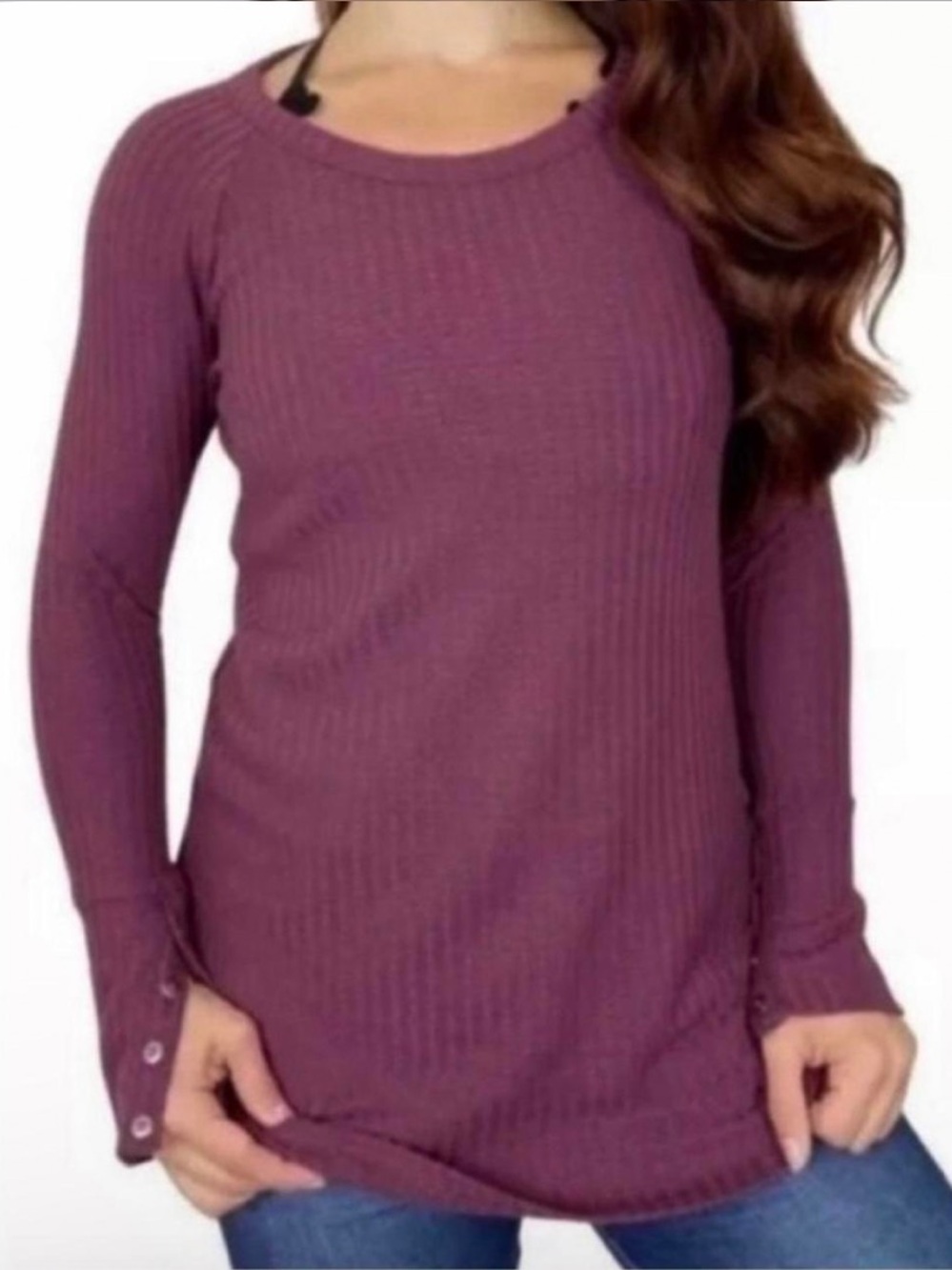 Chaser Women’s Long-Sleeve Waffle Knit Thermal Top